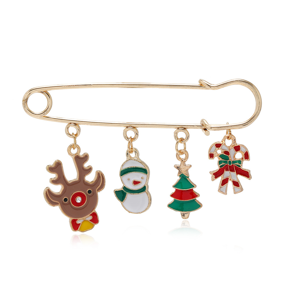 1:Elk, snowman, Christmas tree, bow