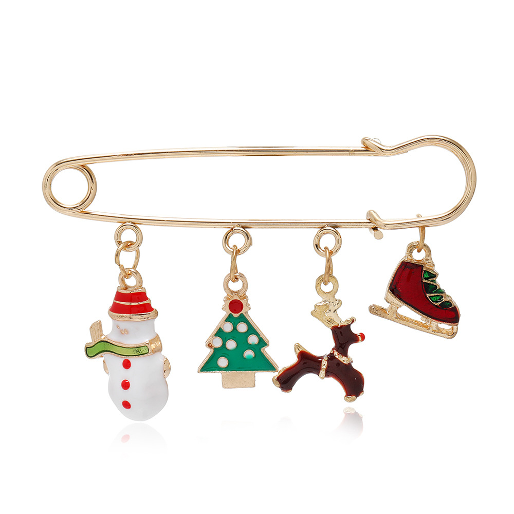 3:Snowman, Christmas tree, elk, skates