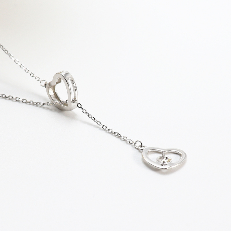 platinum color necklace without pearls