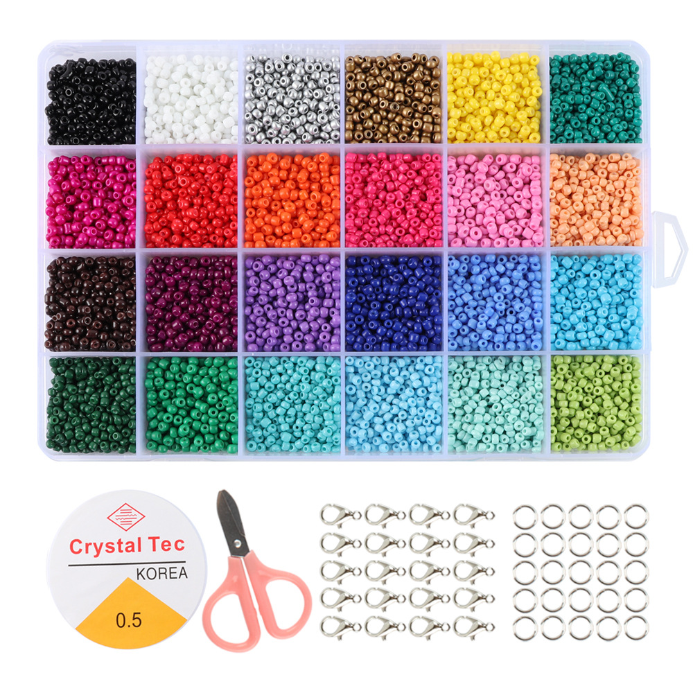 24 color rice beads (with accessories) a box of 12