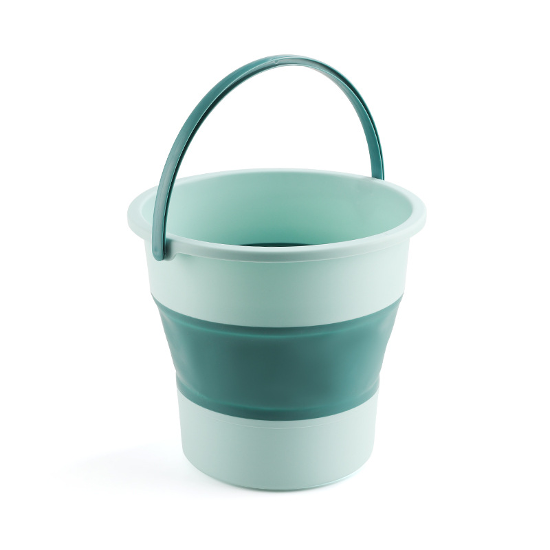 Green large folding bucket (16.8L)