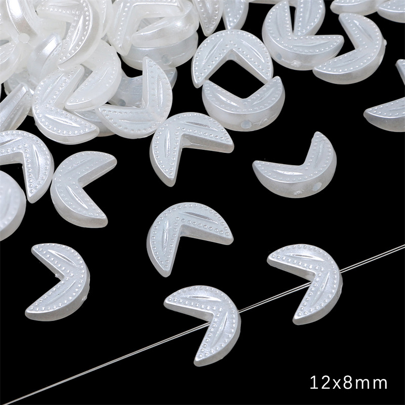 8:Semi-round leaves white about 100 pcs/packet