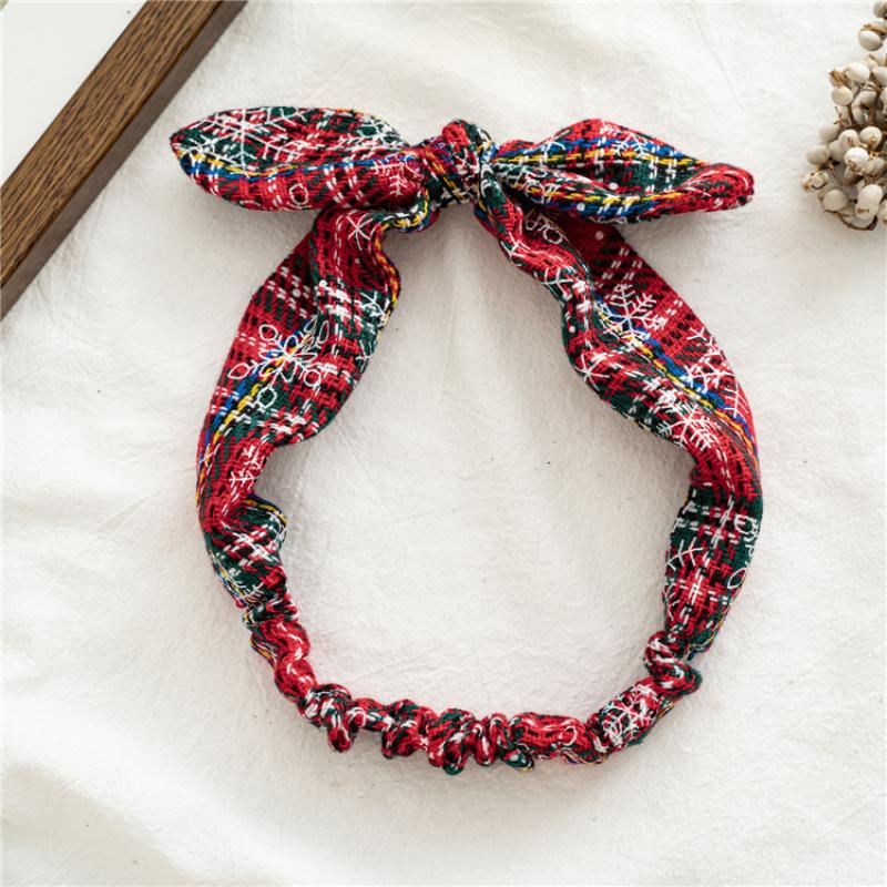 New Christmas red and white headband