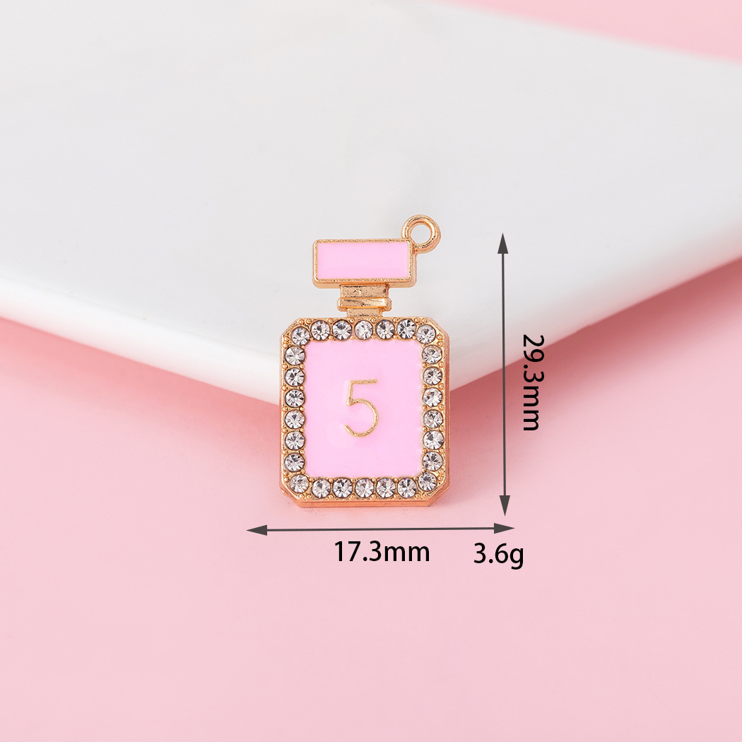 Perfume bottle with oil drop (pink)