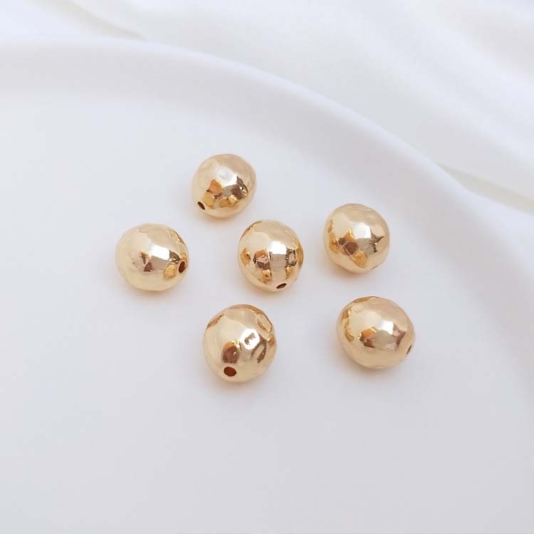 11mm multifaceted near round beads