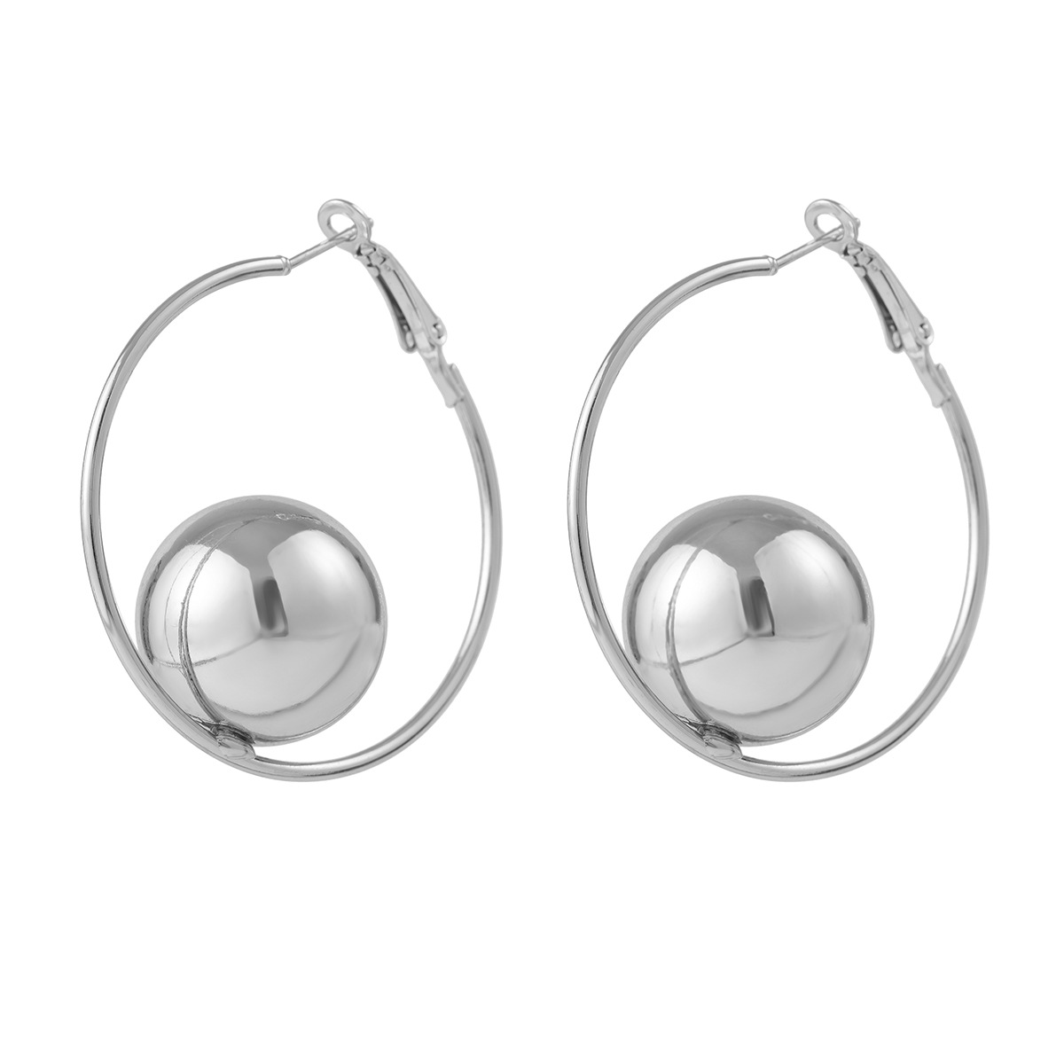 Platinum color earrings