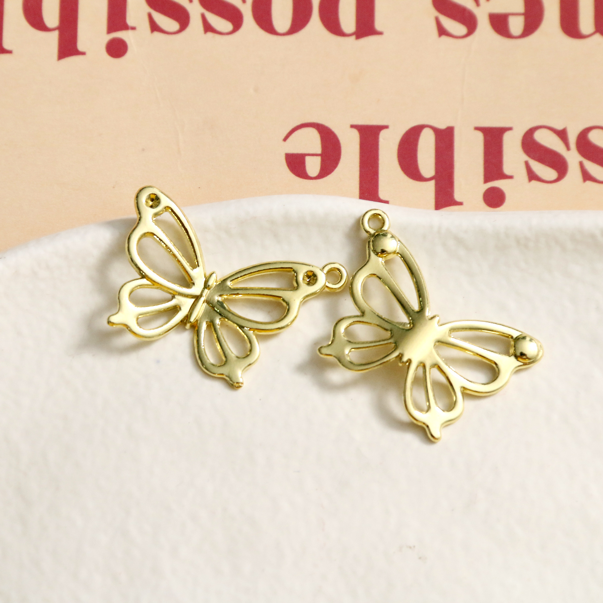 gold butterfly 27*20mm