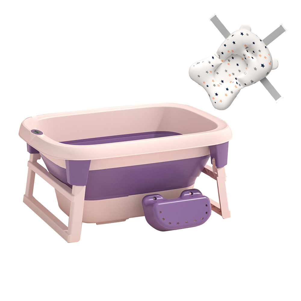 Purple star bath mat