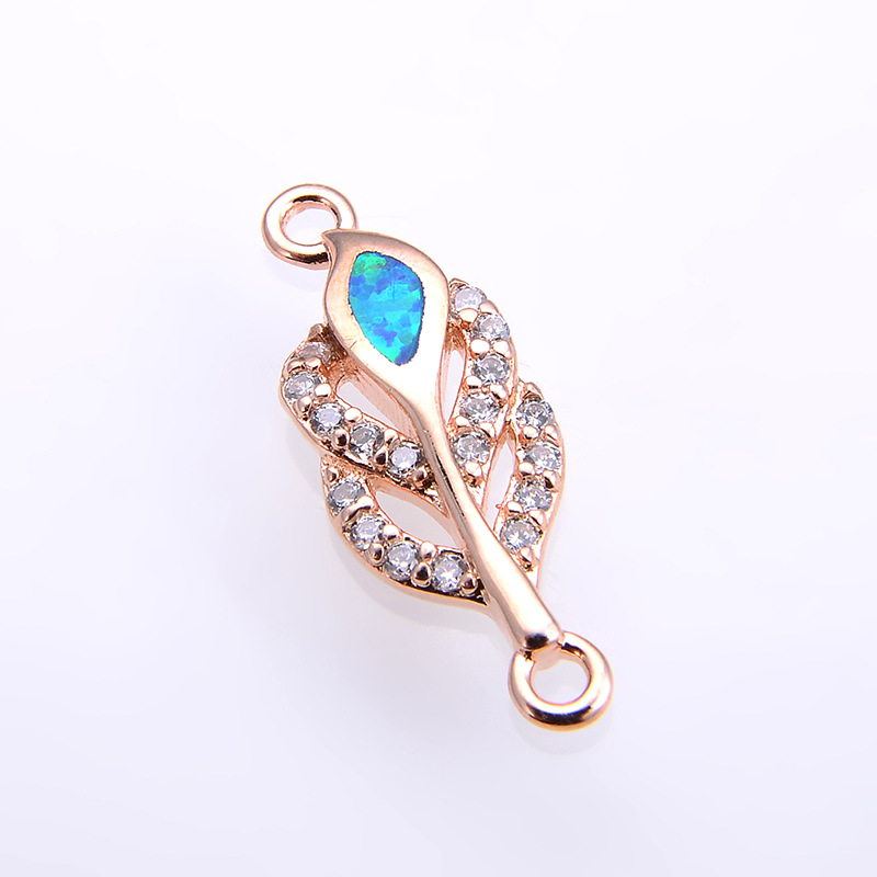 Rose gold blue Opal