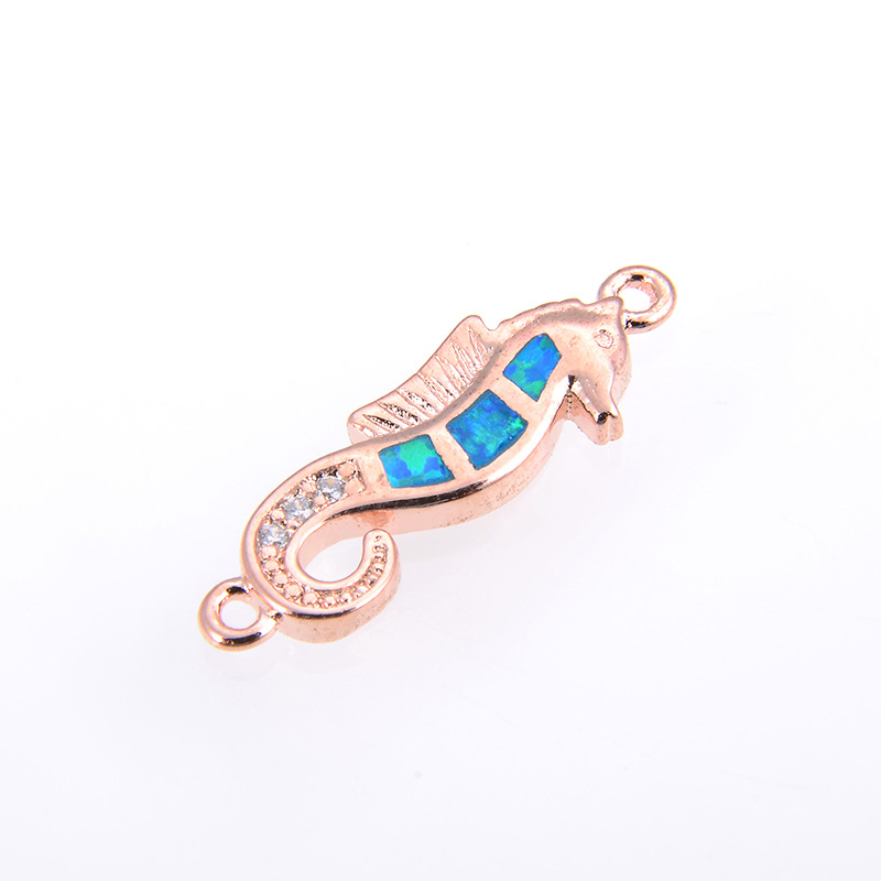 Rose gold blue Opal