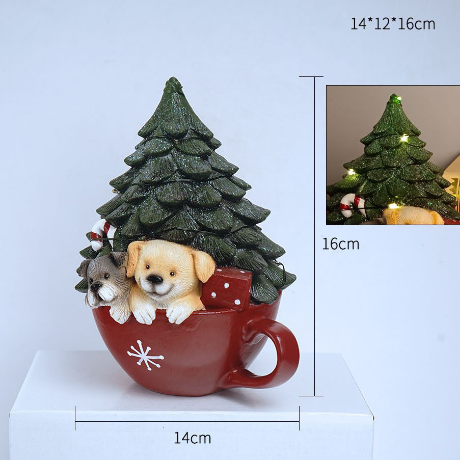 Christmas Tea Cup Dog