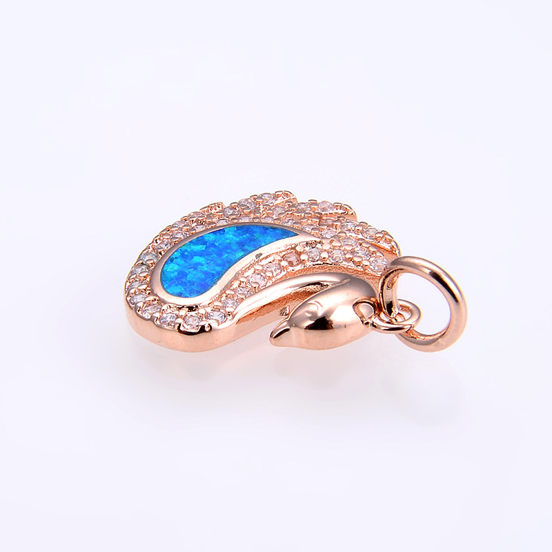 Rose gold blue Opal