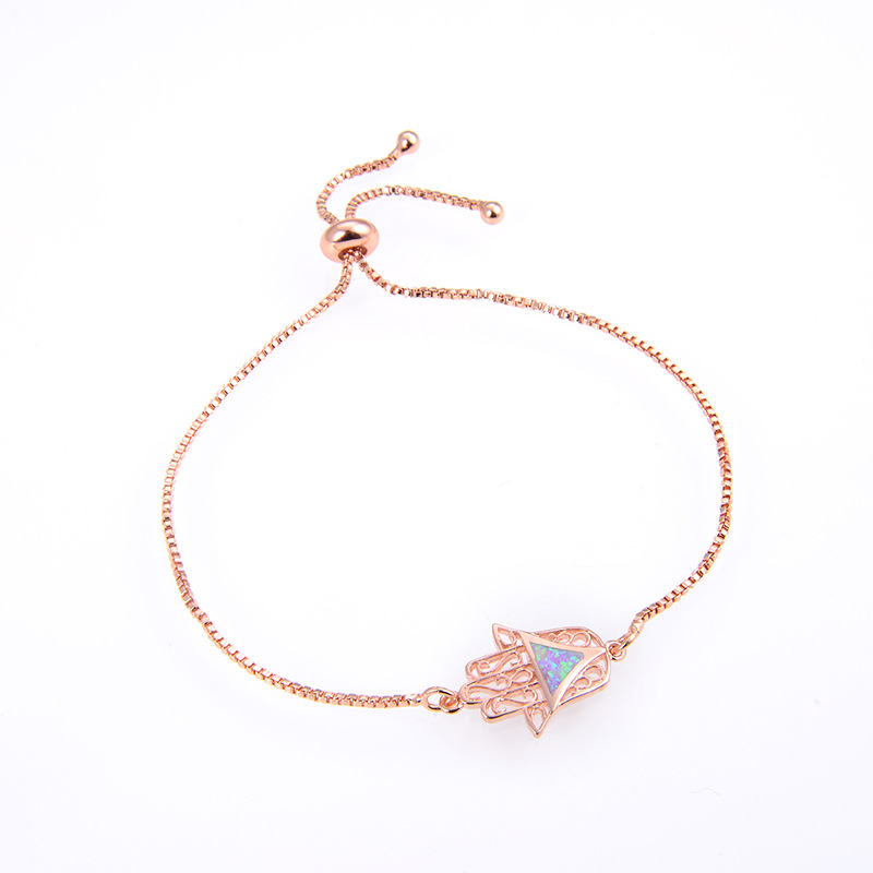 Rose gold pink red triangle palm Aussie