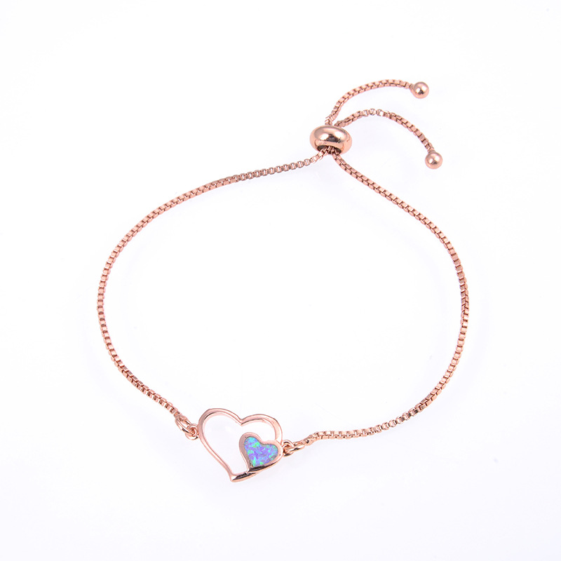 Rose gold pink double love treasure