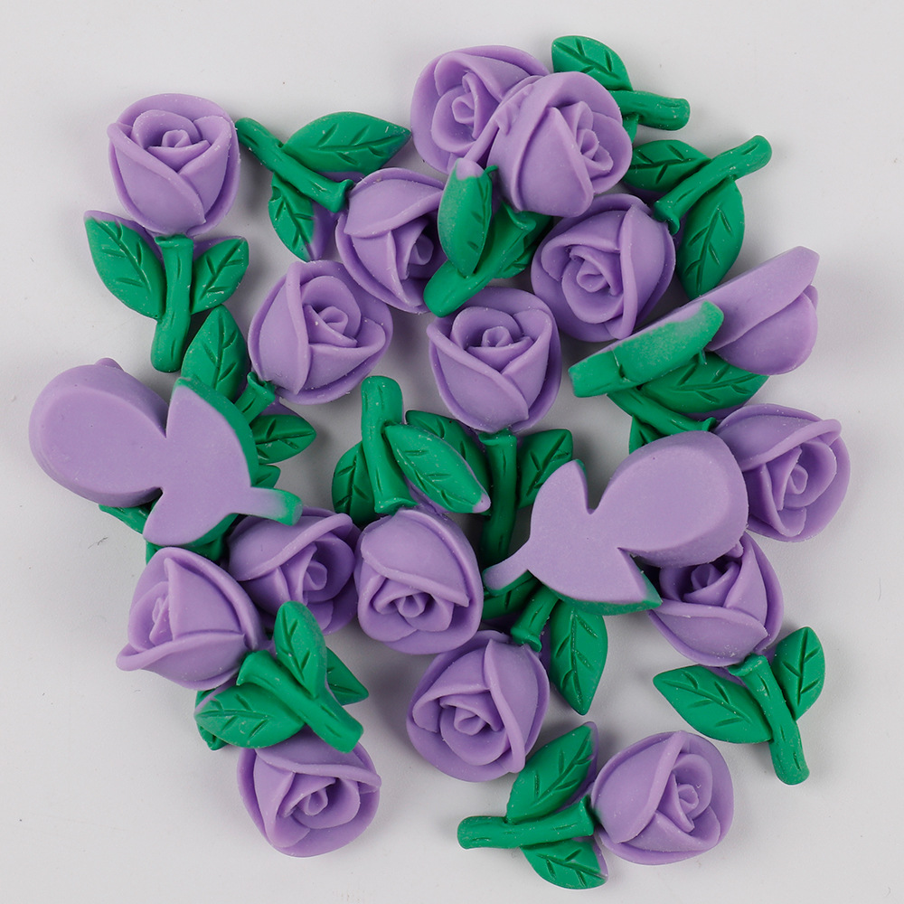 Purple flowers 26 x 16mm