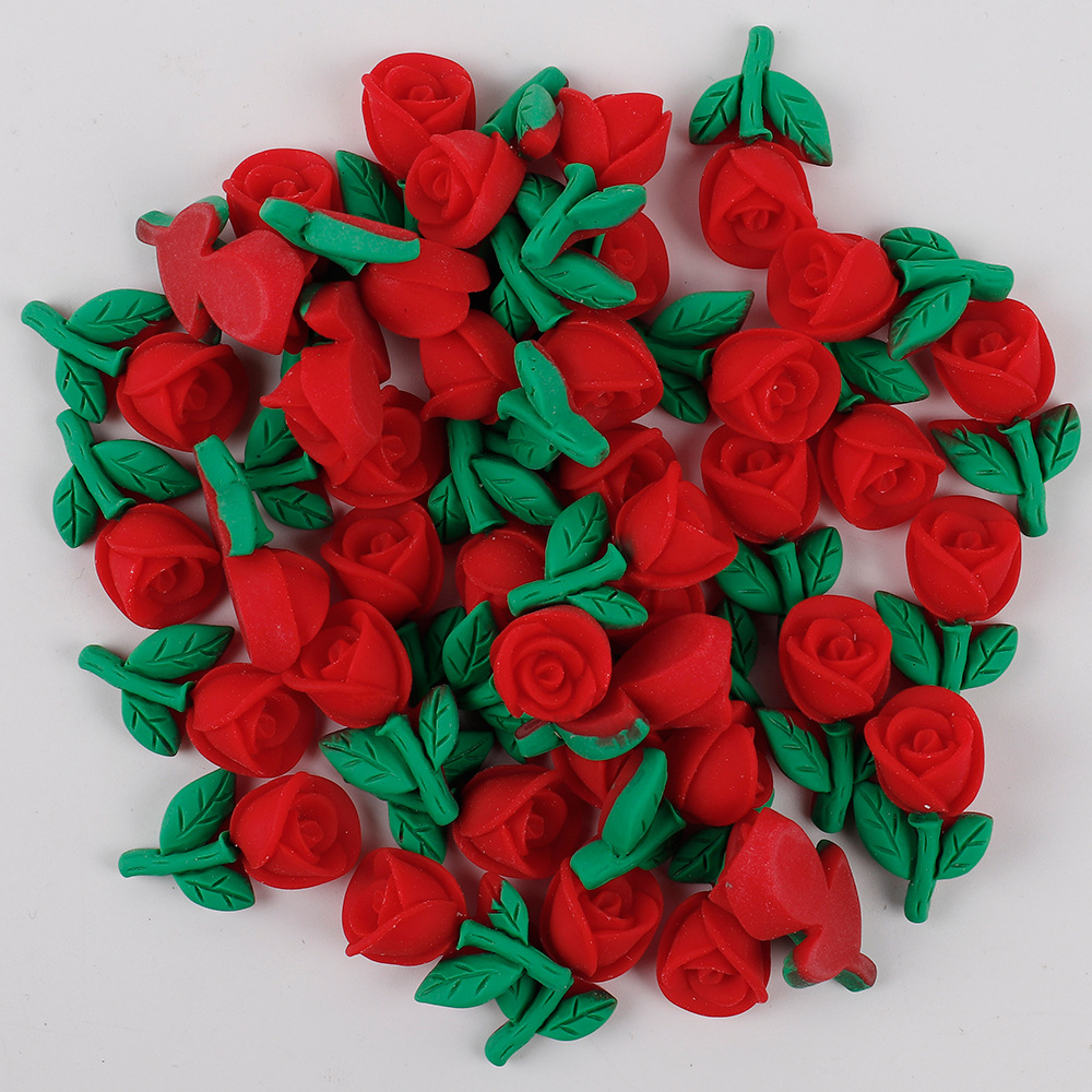 Red flowers 26 x 16mm