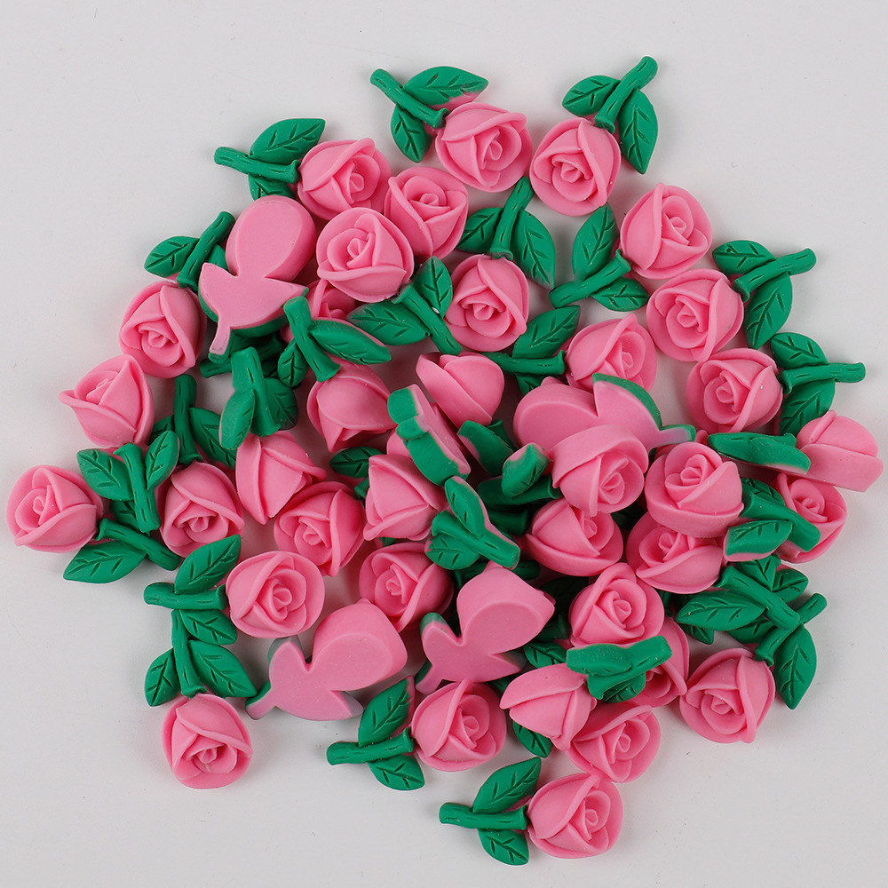 Dark pink flowers 26 x 16mm