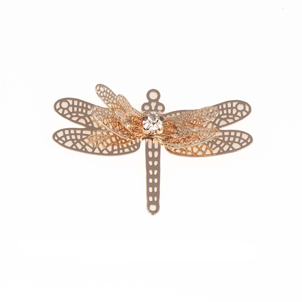 Rose gold dragonfly 25x36mm