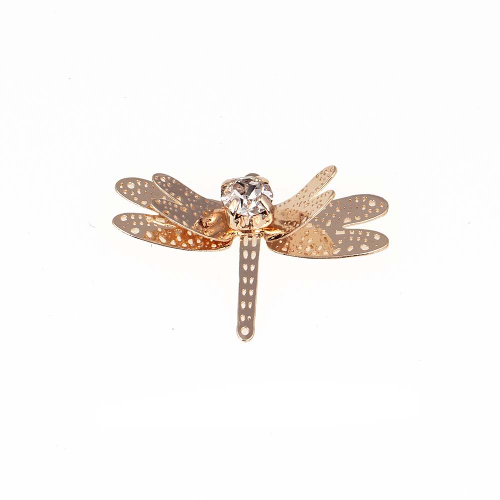 Rose gold dragonfly 15x22mm