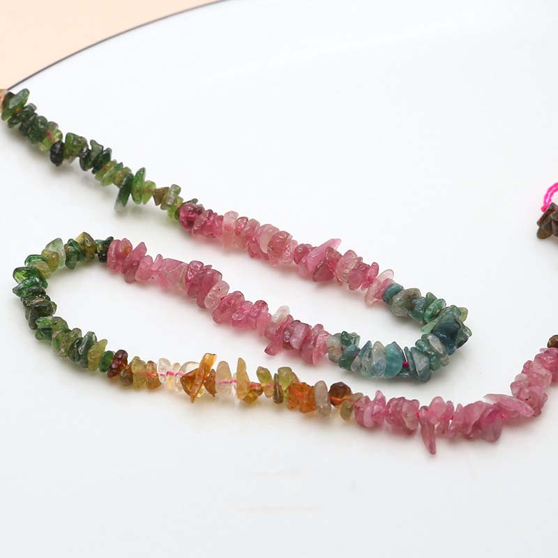 1:1 # 2x5mm Tourmaline color small gravel, about 243 beads/strand