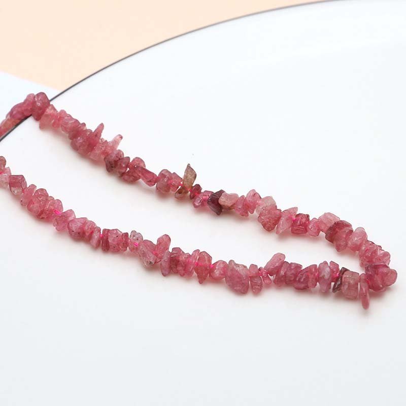2 # 3x5mm, tourmaline pink small gravel ,about 174 beads/strand