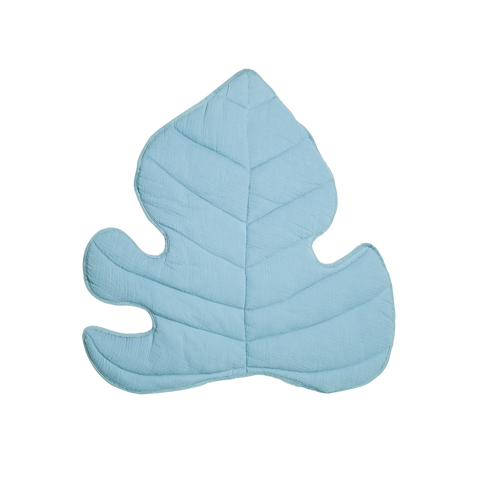 Turtle back leaf cushion, blue