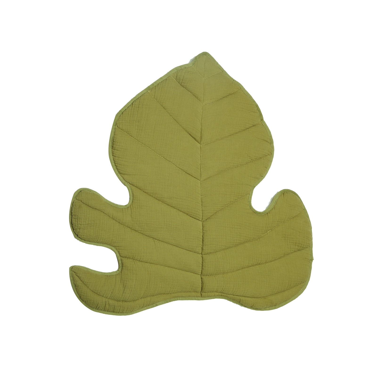 Turtle back leaf cushion, green