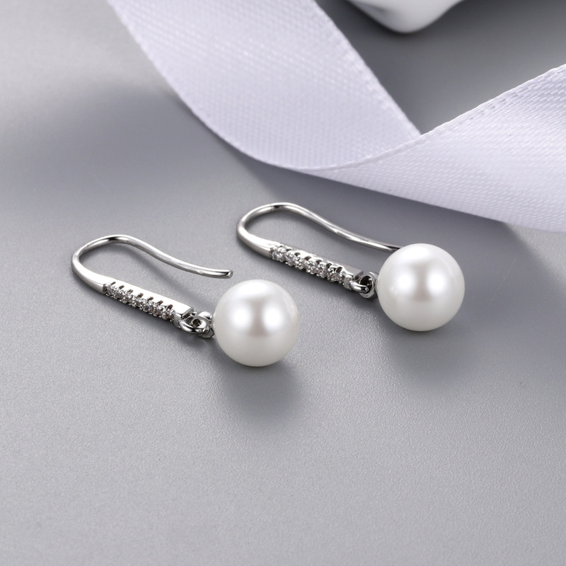 1:Platinum Color Ear Hook Setting Without Pearl