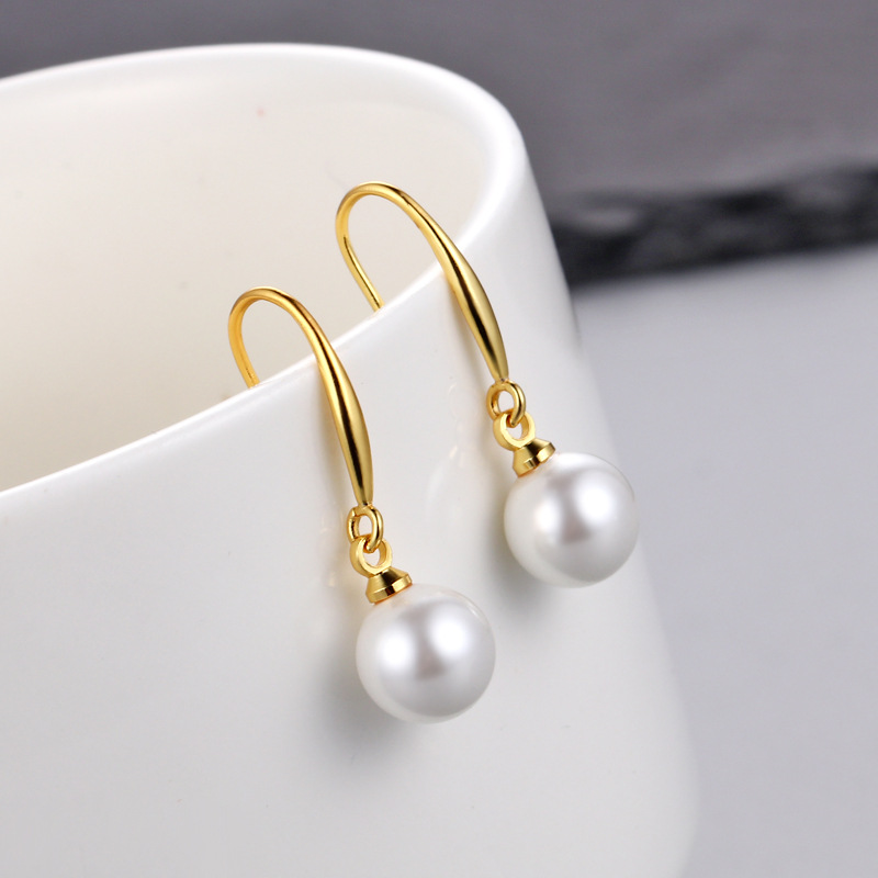 2:15mm Gold Ear Hook Setting Without Pearl