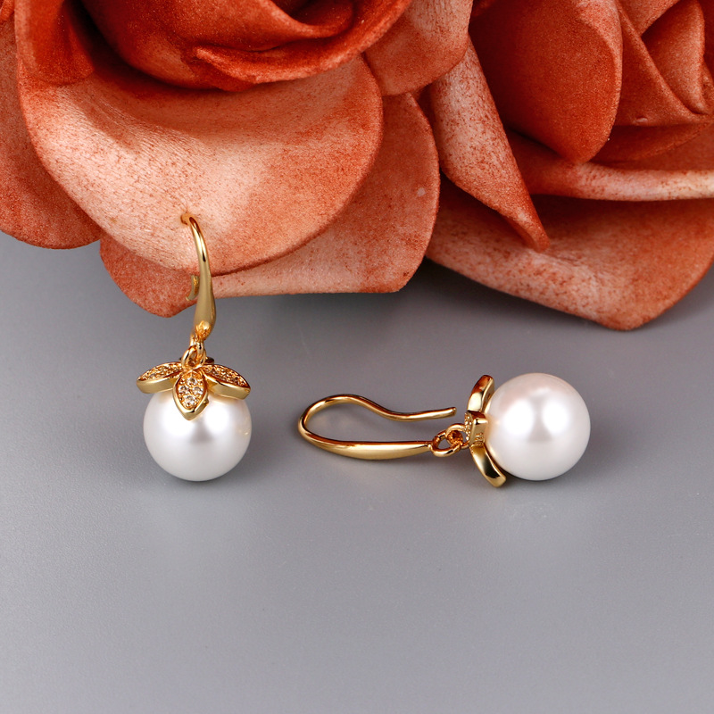 15.3mm Gold Ear Hook Setting Without Pearl