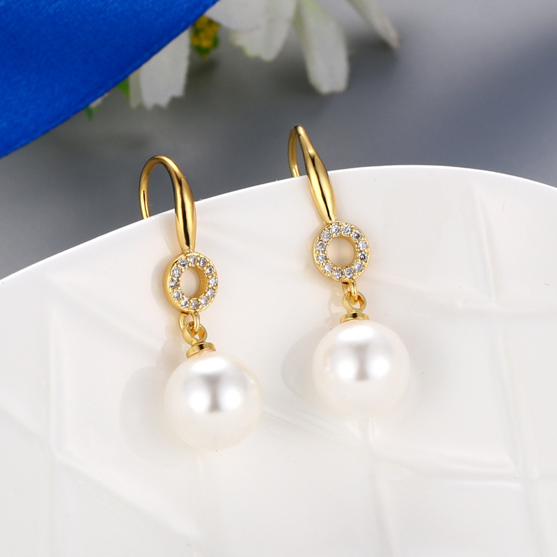 2:18.3mm Gold Ear Hook Setting Without Pearl
