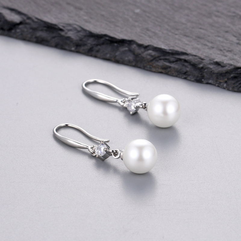 1:15.7mm Platinum Color Ear Hook Setting Without Pearl
