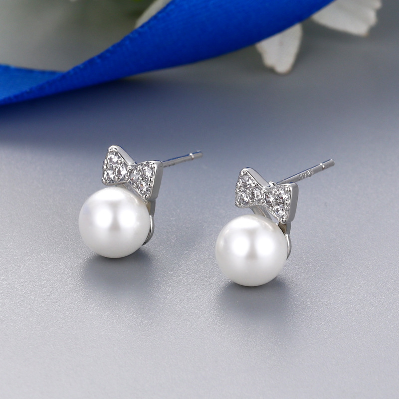 1:Platinum Color Earring Stud Component Without Pearl