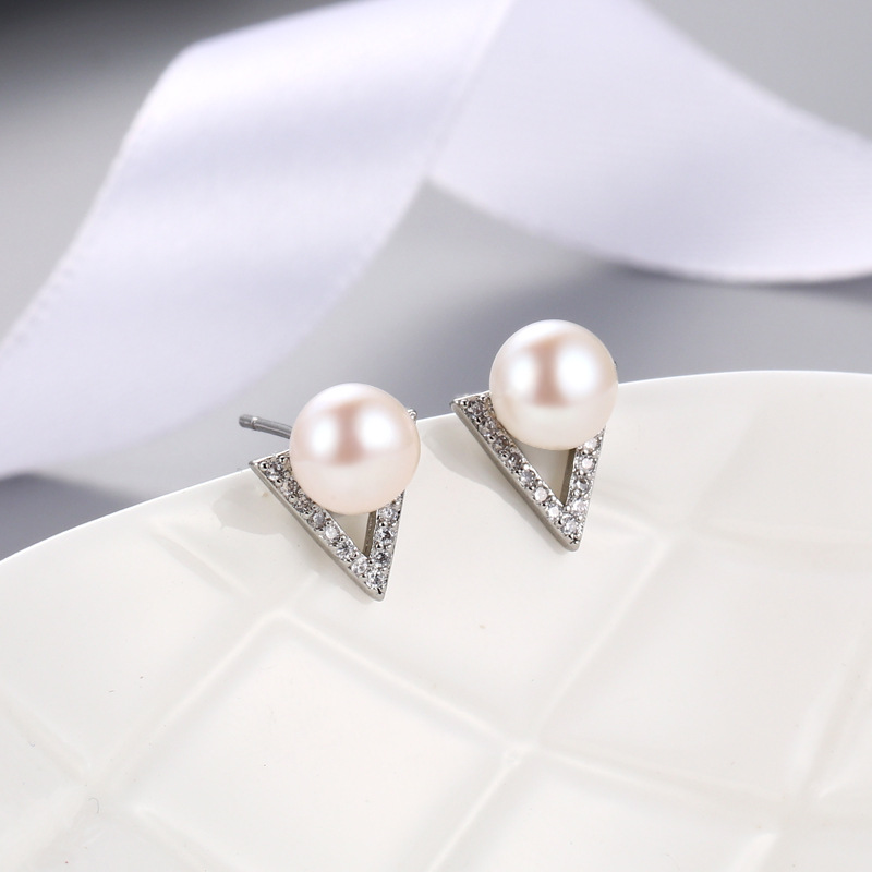 1:Platinum Color Earring Stud Component Without Pearl