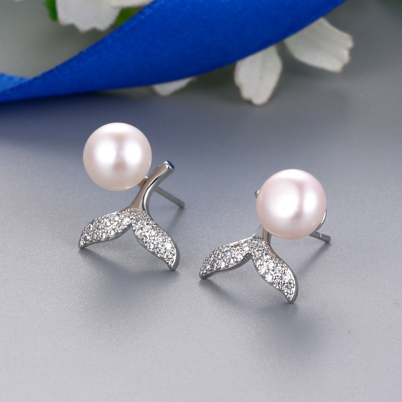 Platinum Color Earring Stud Component Without Pearl