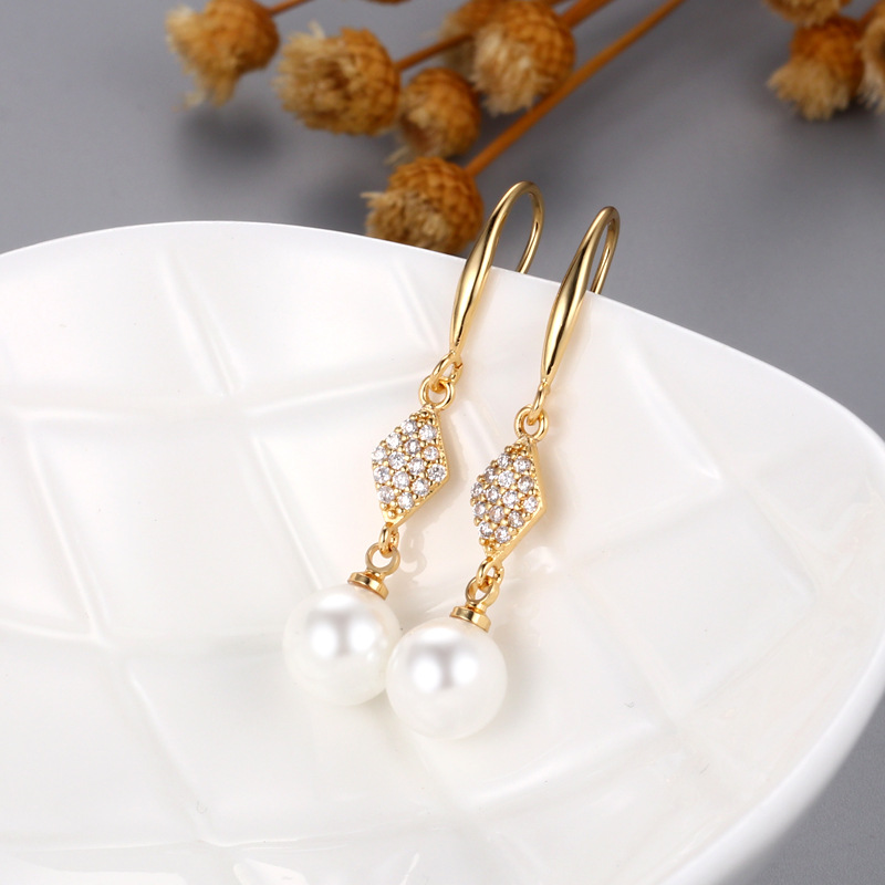 2:27.8mm Gold Ear Hook Setting Without Pearl