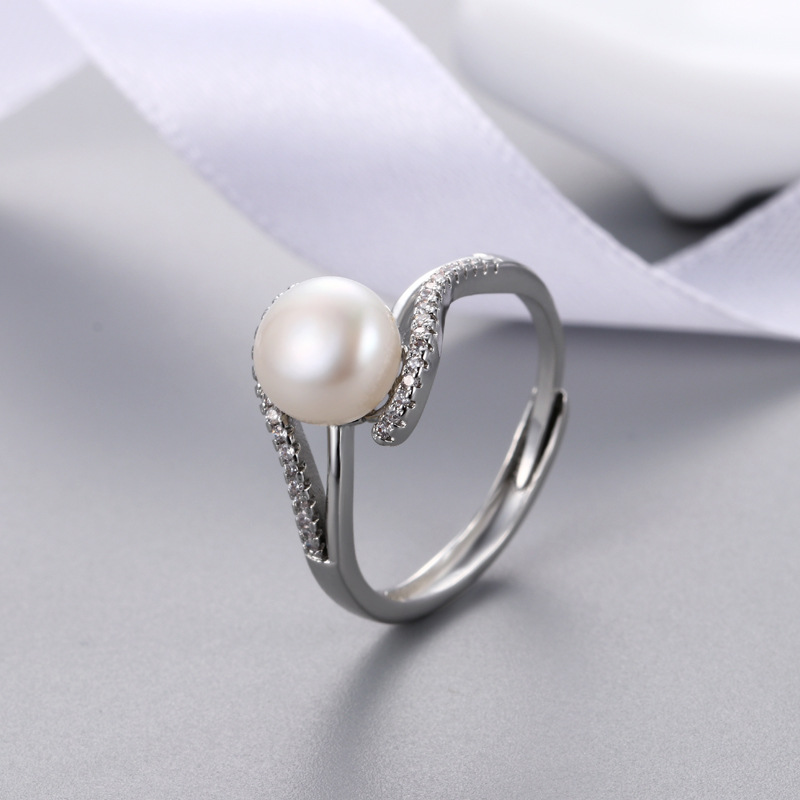 Platinum Color Ring Findings Without Pearl