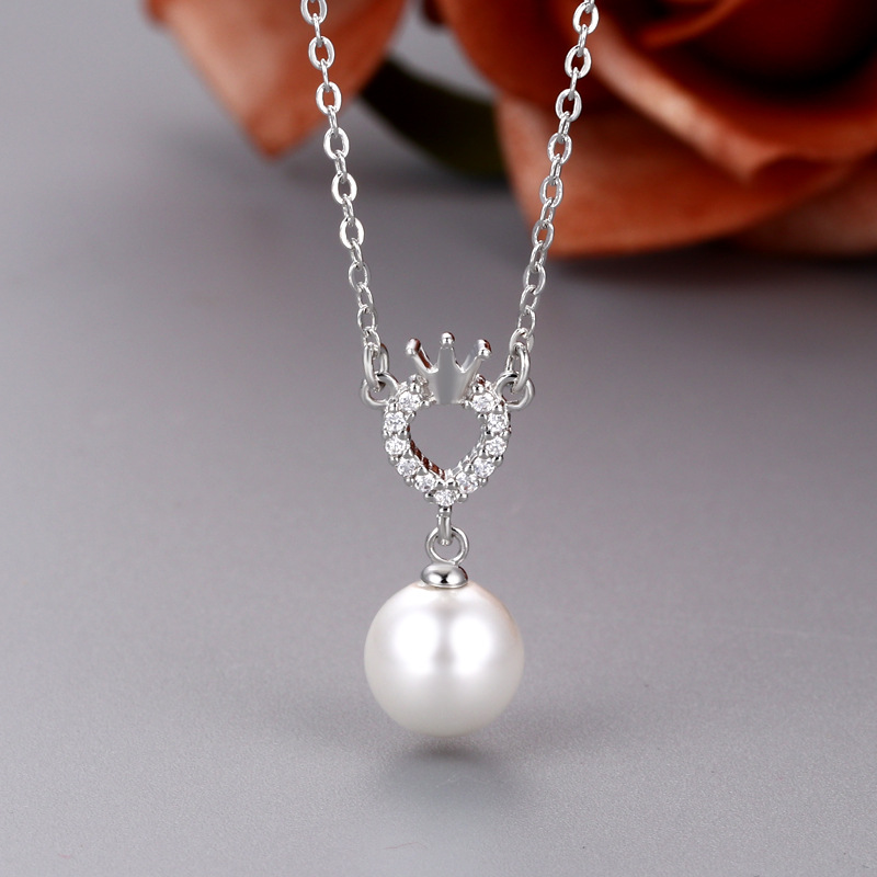 Platinum Color Necklace Setting Without Pearl