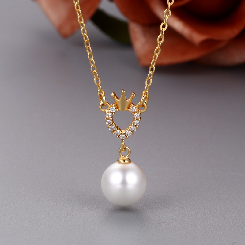 Gold Color Necklace Setting Without Pearl