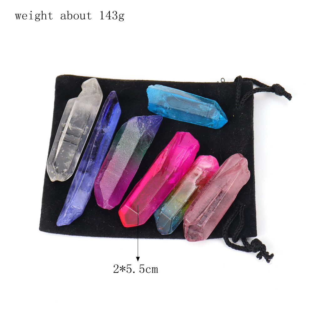 7 color irregular crystal pile bag
