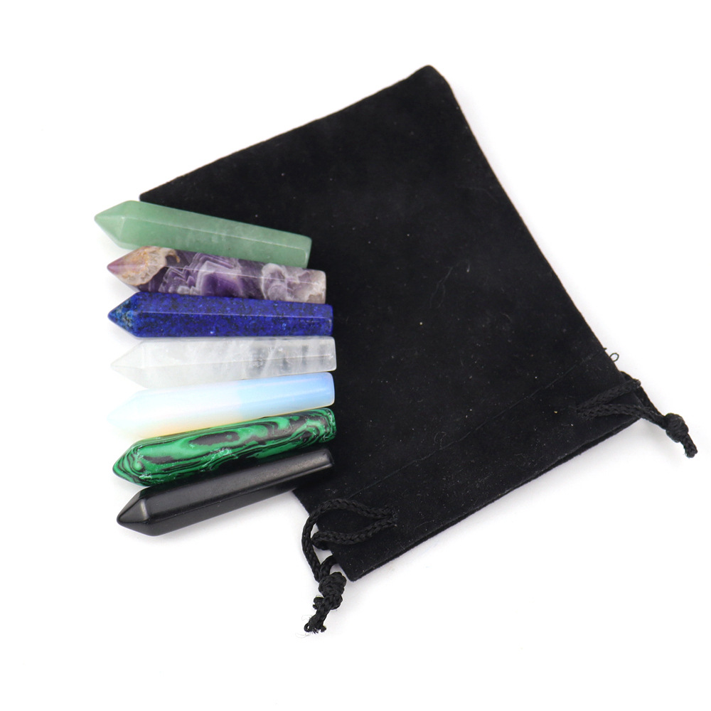 15:7-color single-tip stone velvet bag