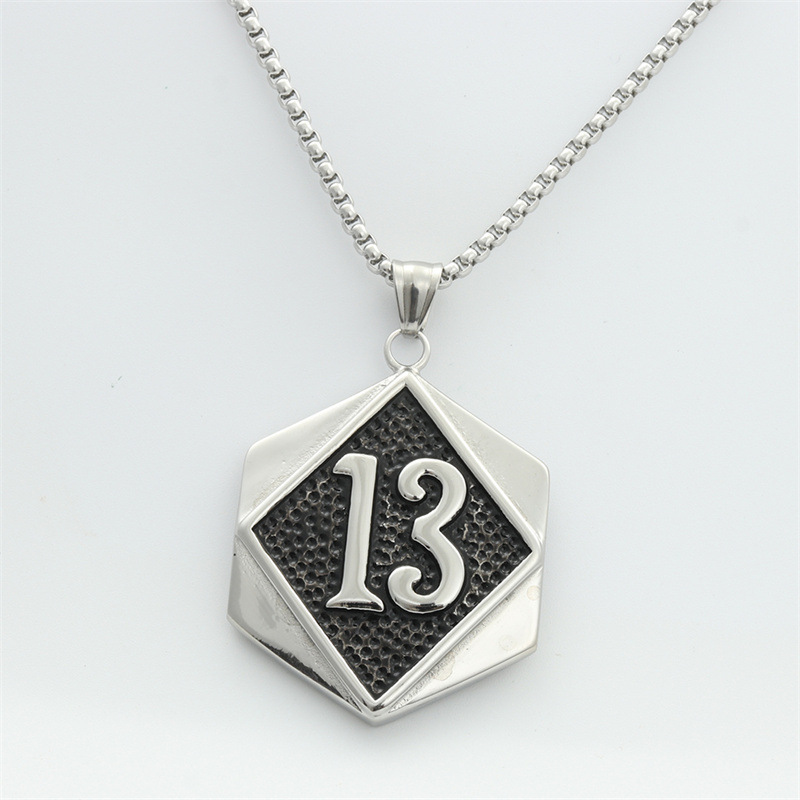 2:Silver pendant necklace