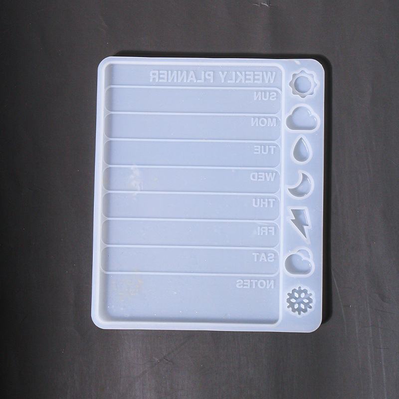 1:Weekly planning notepad silicone mold