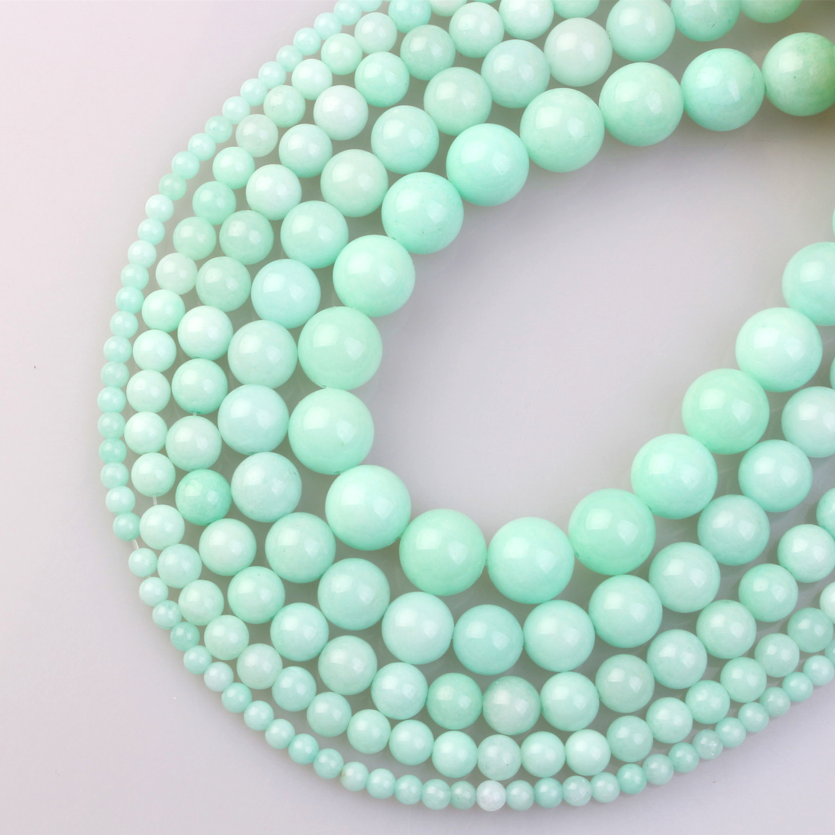 mint green 8mm - about 46-48