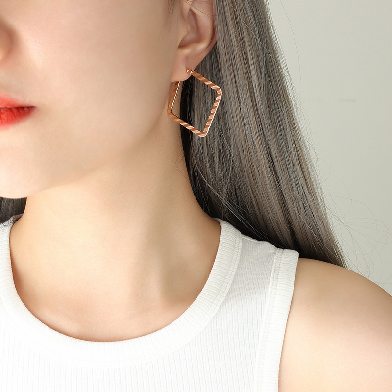 6:Small rose gold earrings