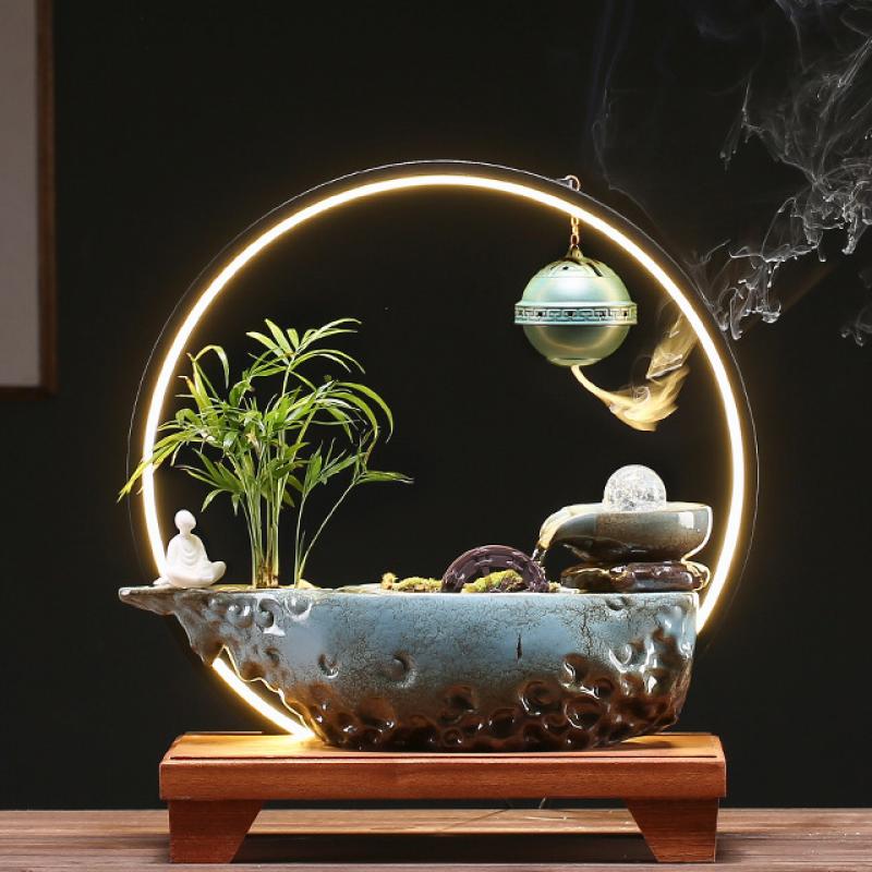 Ask lamp circle incense-sky blue 40*20*43cm
