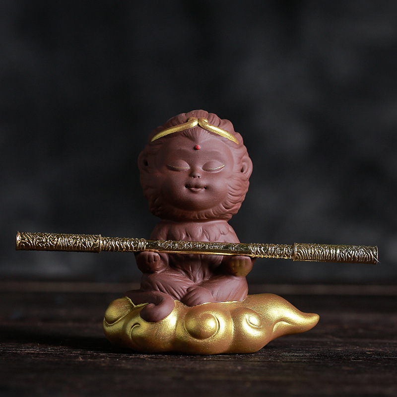 Jingsi Spirit monkey golden stick  9.5*10.5cm