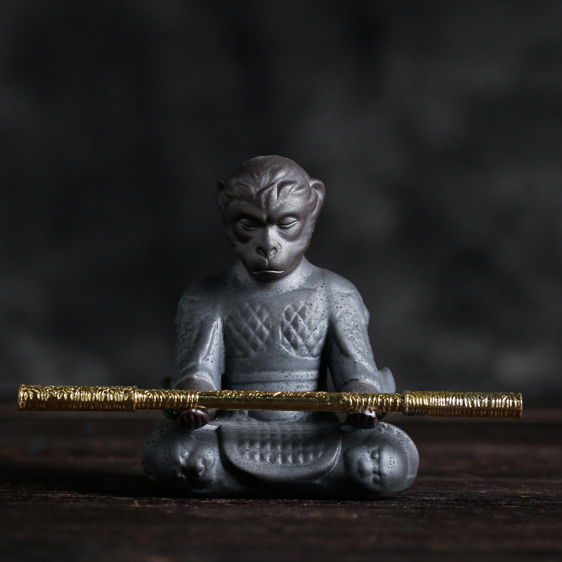 Great Saint - Golden Staff with black gold glaze 9*10cm