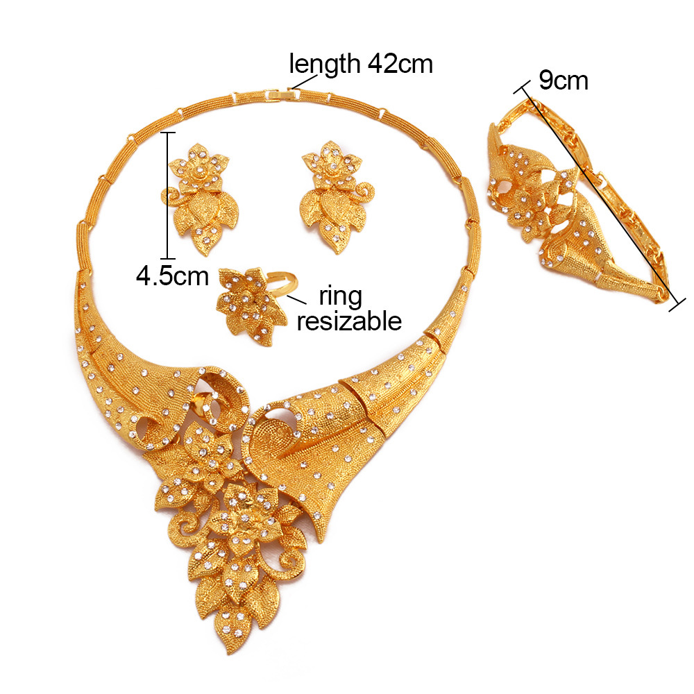 (necklace/ring/earring/bracelet) four piece set