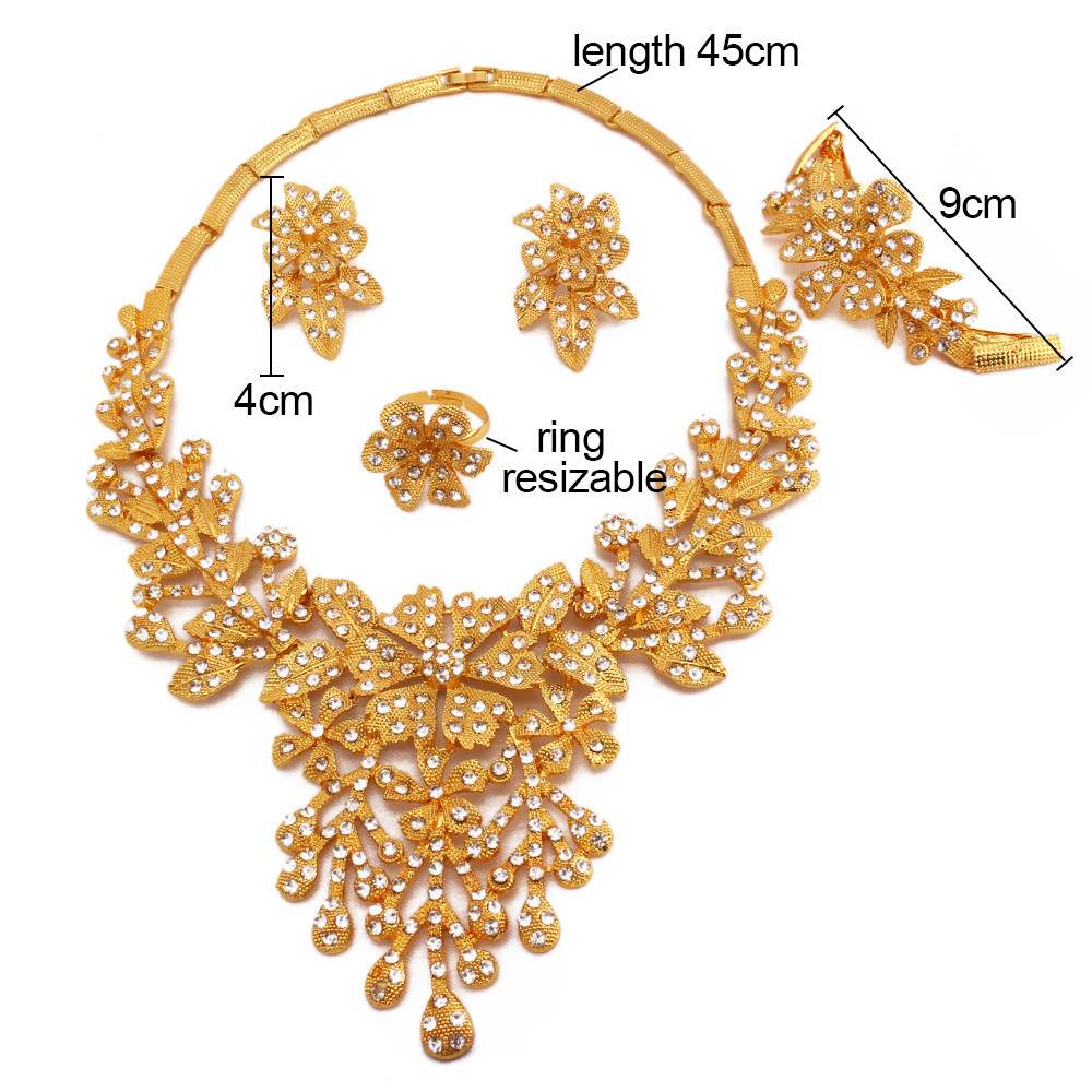 (necklace/ring/earring/bracelet) four piece set